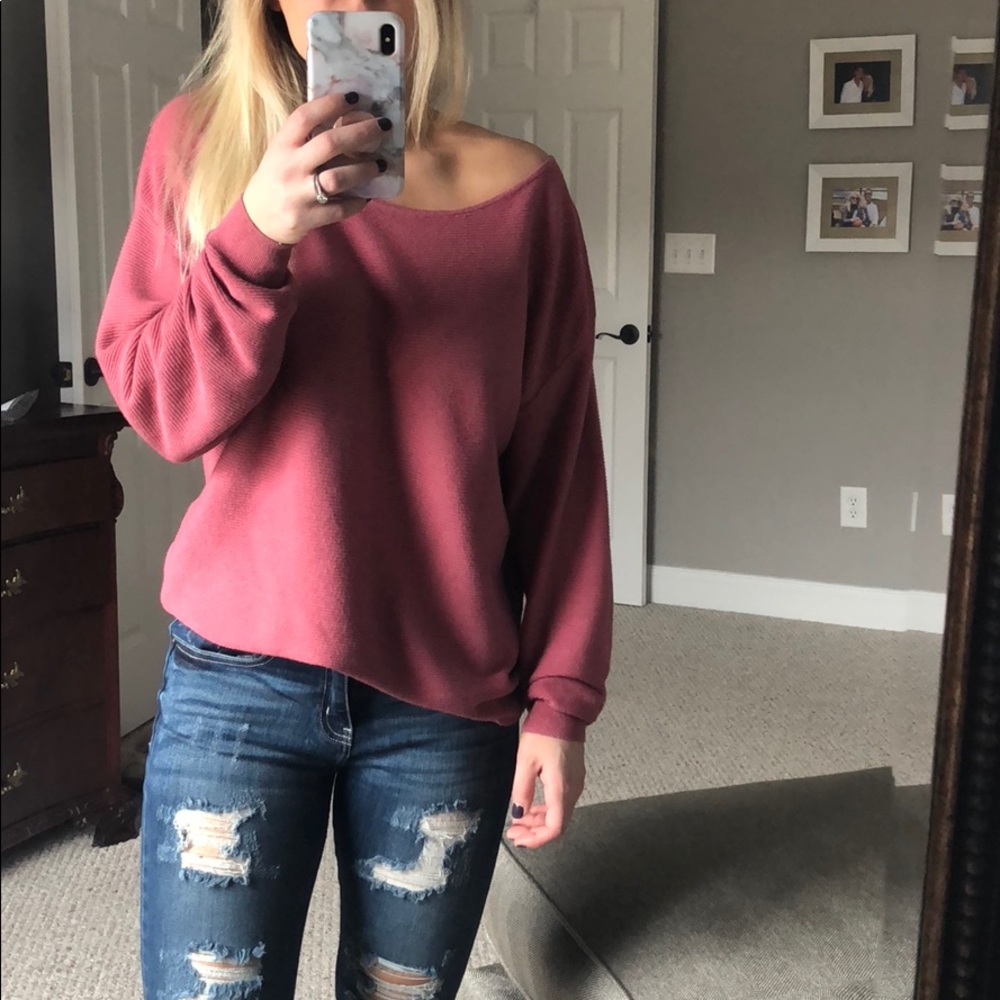 BP Boatneck Ribbed Pullover